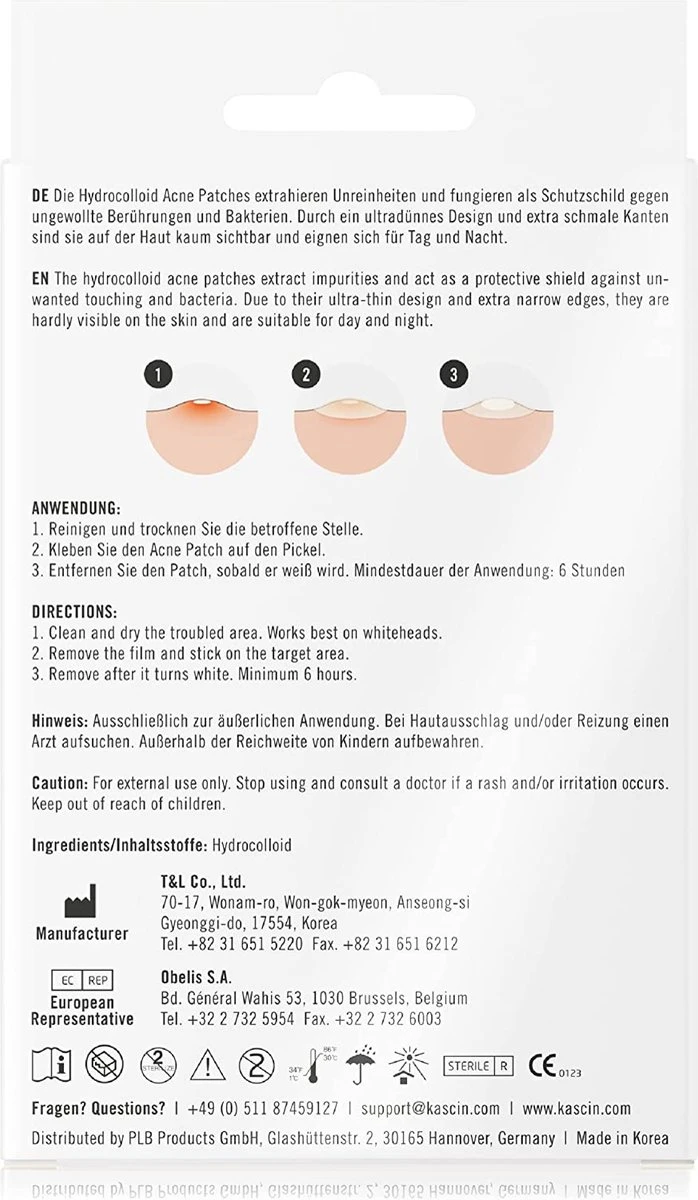Kascin Puisten Patch Met Hydrocolloide - Acne Pleisters, Pimple Patch - Made In Korea, 39 Stuks, Pleister In Twee Maten: Diameter Van 24 X 12 Mm En 15 X 10 Mm | Puistjes Pleisters 9 Kascin Puisten Patch Met Hydrocolloide - Acne Pleisters, Pimple Patch - Made In Korea, 39 Stuks, Pleister In Twee Maten: Diameter Van 24 X 12 Mm En 15 X 10 Mm | Puistjes Pleisters - Afbeelding 7