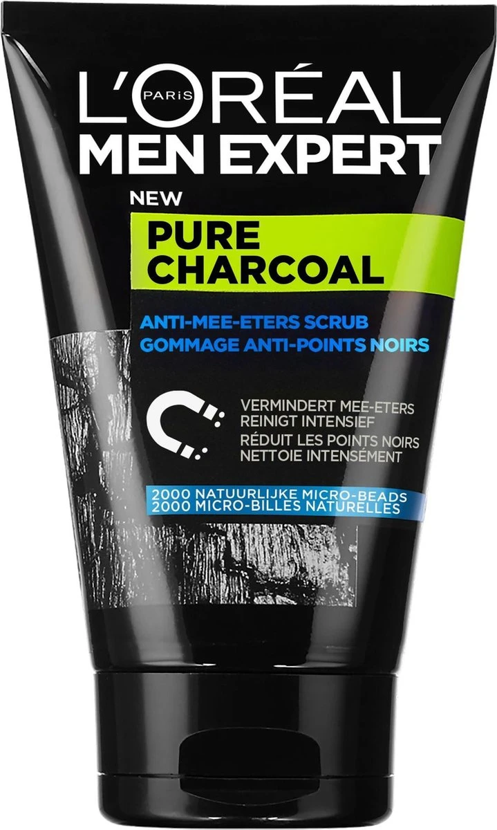 L'Oréal Paris Men Expert Pure Charcoal - Anti-Blackhead Scrub - 6 X 100 Ml - Voordeelverpakking 4 L'Oréal Paris Men Expert Pure Charcoal - Anti-Blackhead Scrub - 6 X 100 Ml - Voordeelverpakking - Afbeelding 2