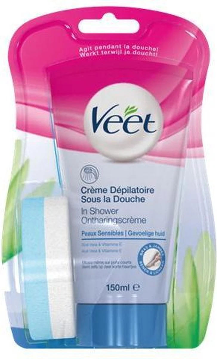 Veet - Ontharingscrème - Gevoelige Huid - In Douche - 150 Ml 3 Veet - Ontharingscrème - Gevoelige Huid - In Douche - 150 Ml