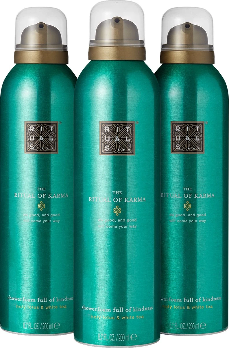RITUALS The Ritual Of Karma Shower Foam Value Pack (3 Stuks) 3 RITUALS The Ritual Of Karma Shower Foam Value Pack (3 Stuks)