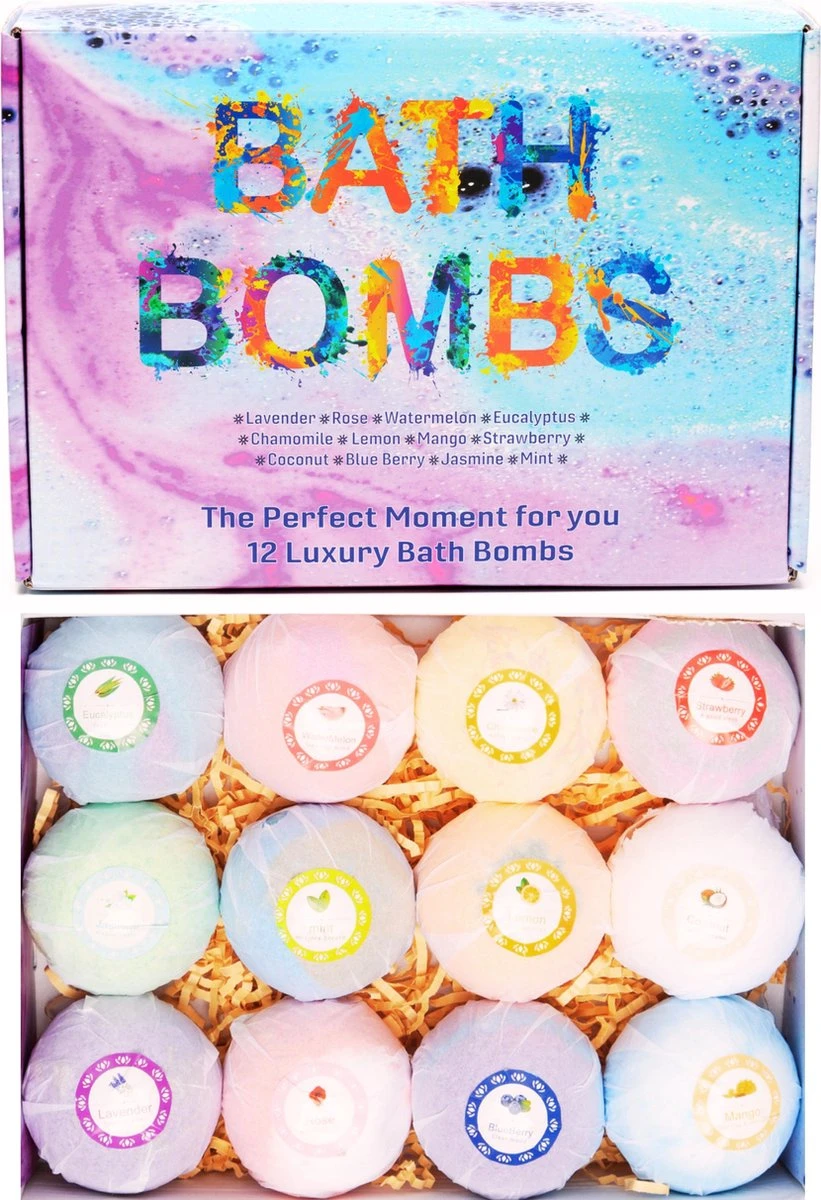 Bruisballen - Bruisballen Voor Bad - Kind - 12 Stuks - XXL Formaat - 12 Verschillende Geuren - 100 Gram 3 Bruisballen - Bruisballen Voor Bad - Kind - 12 Stuks - XXL Formaat - 12 Verschillende Geuren - 100 Gram
