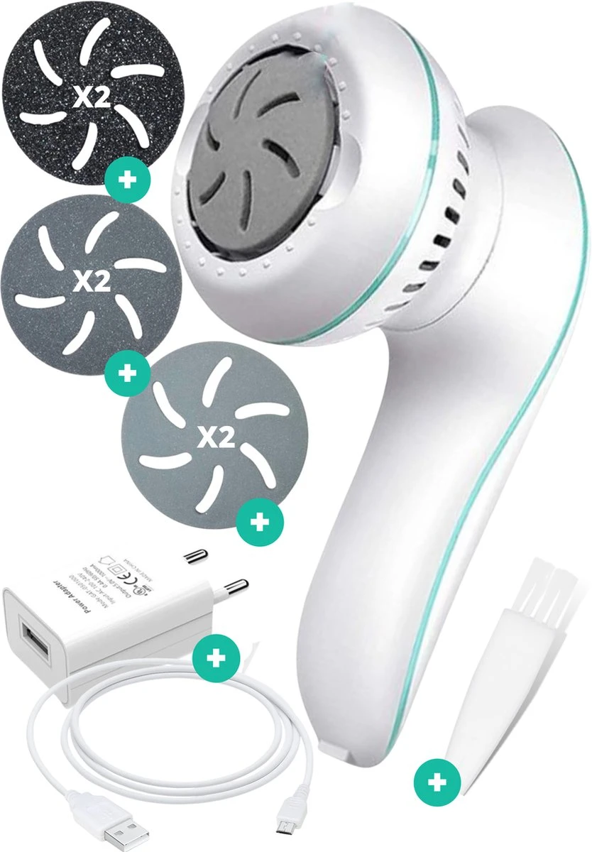 Forgoods Elektrische Eelt Verwijderaar Met Stofzuigsysteem - Eeltverwijderaar - USB Oplaadbaar - Krachtigste Motor Op De Markt - IPX7 Waterbestendig - Voetvijl - Inclusief Adapter - Extra 2 Sets Vijlschijven - Model 2023 3 Forgoods Elektrische Eelt Verwijderaar Met Stofzuigsysteem - Eeltverwijderaar - USB Oplaadbaar - Krachtigste Motor Op De Markt - IPX7 Waterbestendig - Voetvijl - Inclusief Adapter - Extra 2 Sets Vijlschijven - Model 2023