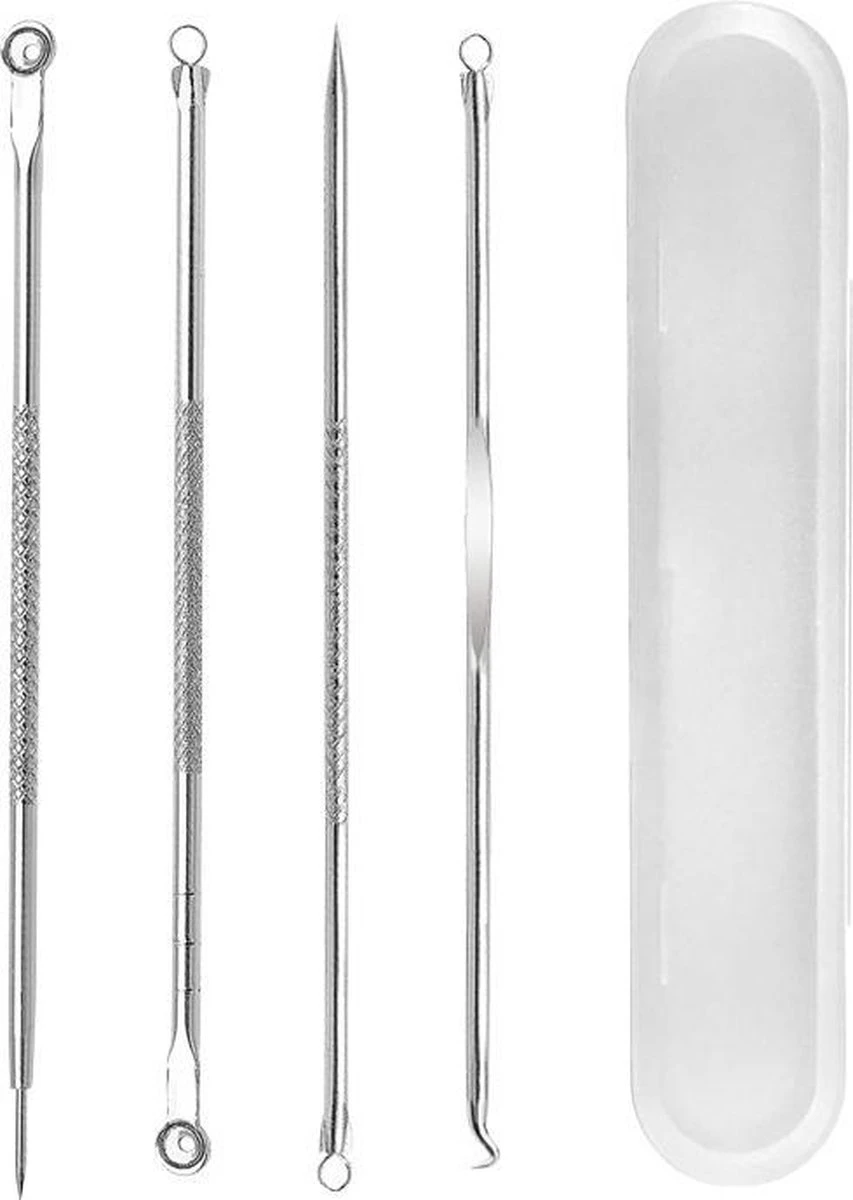 Merkloos Mee-eters Verwijderen - Blackhead Remover - Professionele Kit - 4 Luxe Lepels - Mee Eter Lepel - Comedonenlepel - Puistenset 3 Merkloos Mee-eters Verwijderen - Blackhead Remover - Professionele Kit - 4 Luxe Lepels - Mee Eter Lepel - Comedonenlepel - Puistenset