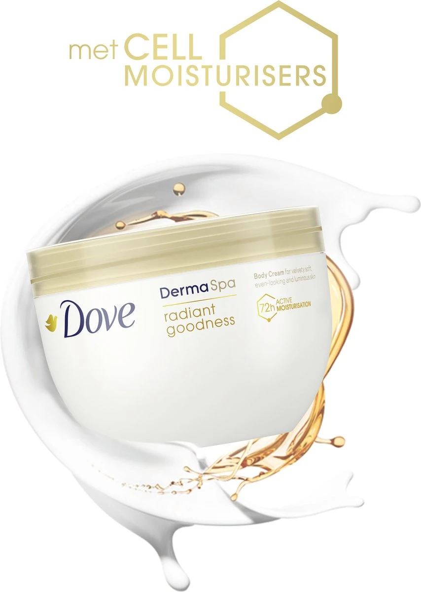 Dove DermaSpa Radiant Goodness Bodycrème - 4 X 300 Ml - Voordeelverpakking 5 Dove DermaSpa Radiant Goodness Bodycrème - 4 X 300 Ml - Voordeelverpakking - Afbeelding 3