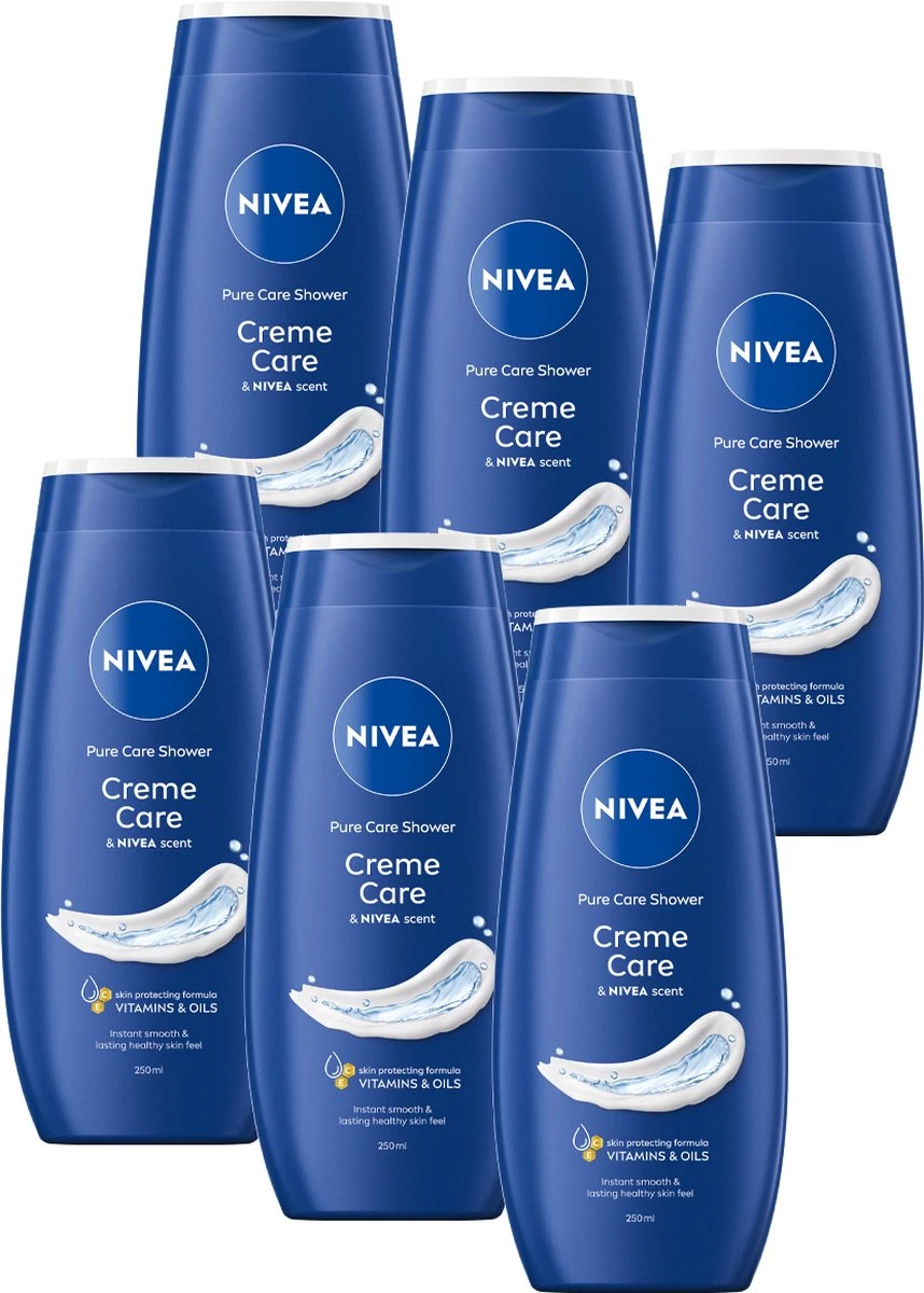 NIVEA Crème Care - 6 X 250 Ml - Voordeelverpakking - Douchecrème 3 NIVEA Crème Care - 6 X 250 Ml - Voordeelverpakking - Douchecrème