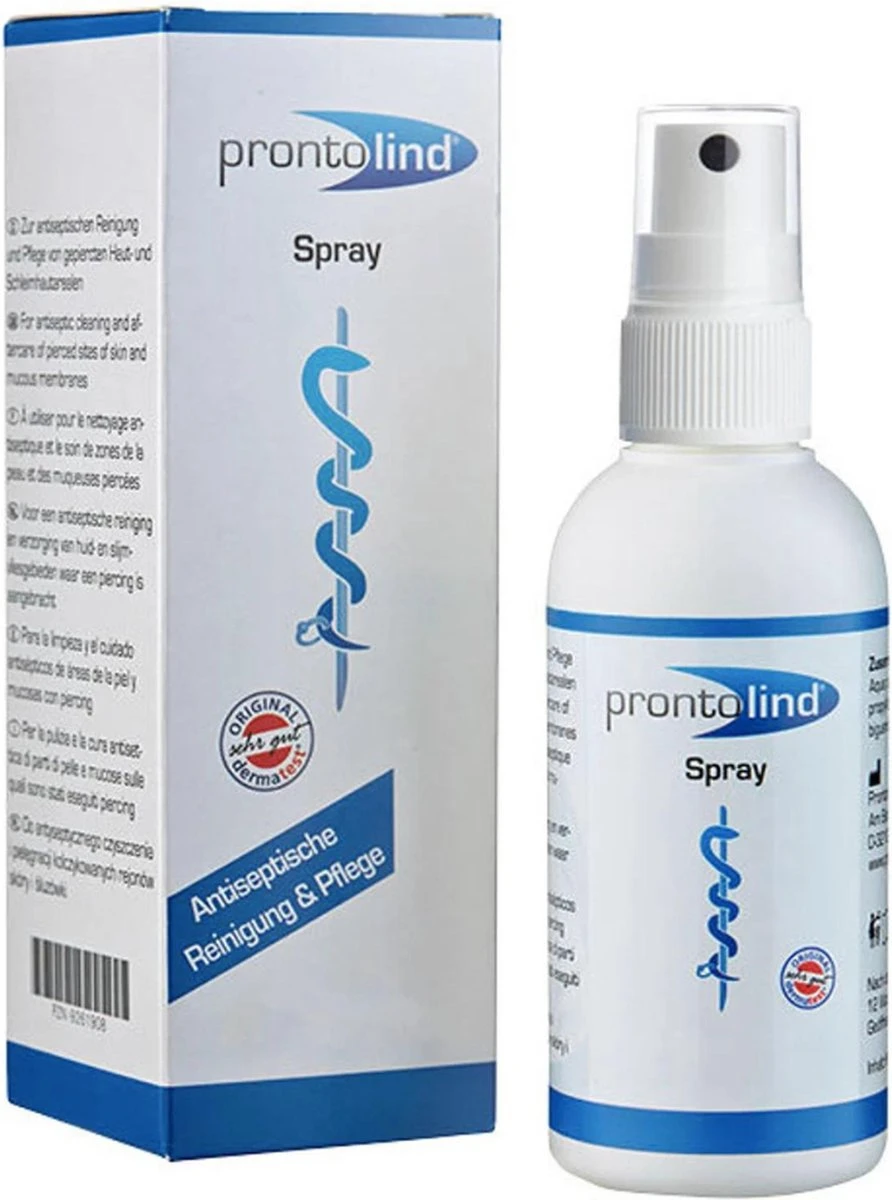 Prontolind Piercing Spray - 75ml - Piercing Aftercare - Piercing Nazorg - Sterilon - Piercing Verzorging 3 Prontolind Piercing Spray - 75ml - Piercing Aftercare - Piercing Nazorg - Sterilon - Piercing Verzorging