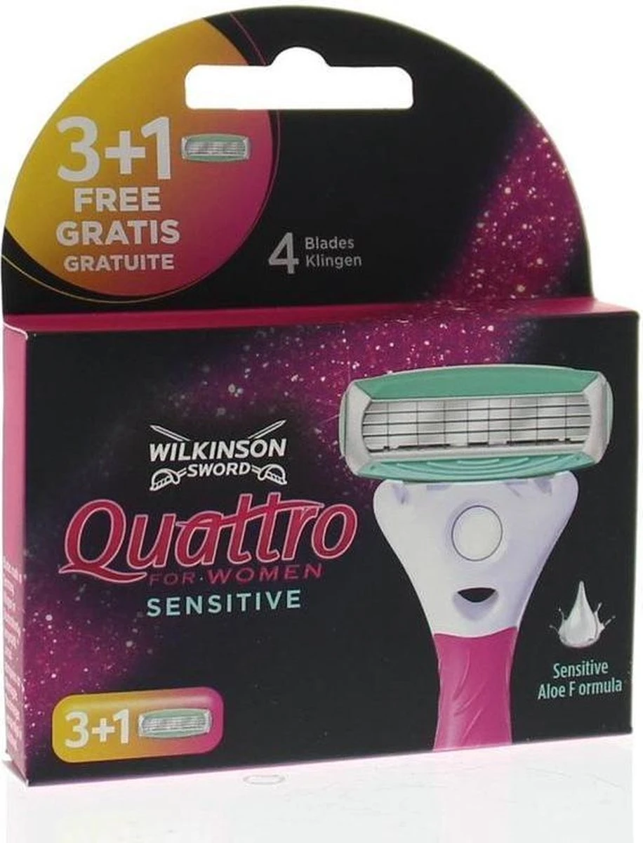 Wilkinson Woman Scheermesjes Quattro Sensitive 4 Stuks 10 Wilkinson Woman Scheermesjes Quattro Sensitive 4 Stuks - Afbeelding 8