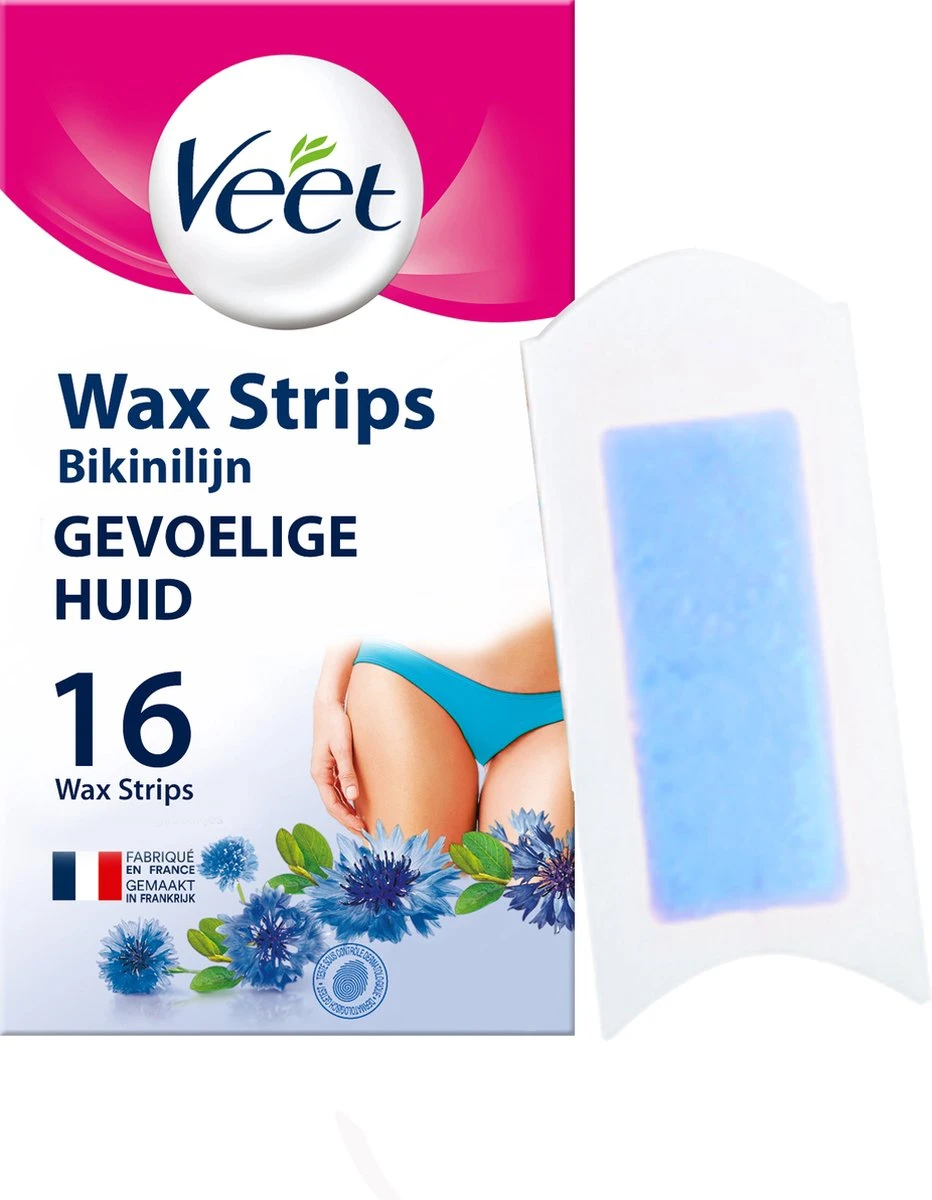 Veet - Ontharingsstrips - Bikinilijn & Oksels - Gevoelige Huid - 16 Stuks 3 Veet - Ontharingsstrips - Bikinilijn & Oksels - Gevoelige Huid - 16 Stuks