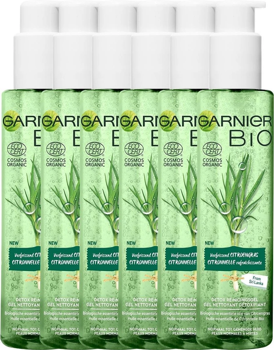 Garnier Skinactive Face Detox Reinigingsgel Verfrissende Citroengras - Normaal Tot Gemengde Huid - 6 X 150 Ml 3 Garnier Skinactive Face Detox Reinigingsgel Verfrissende Citroengras - Normaal Tot Gemengde Huid - 6 X 150 Ml