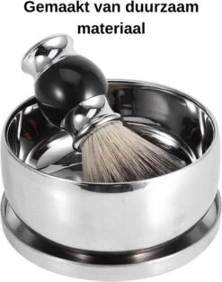 Complete Scheerset - Vaderdag Cadeau - RVS Scheerkom - Scheerkwast - Scheermeshouder - Badkamer Set - Scheerspullen -Lichaamsverzorging Winkel 945x1200 1