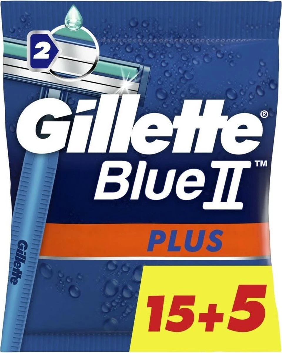 Gillette® Gillette BlueII Plus Wegwerpmesjes Mannen - 20 Stuks 11 Gillette® Gillette BlueII Plus Wegwerpmesjes Mannen - 20 Stuks - Afbeelding 9