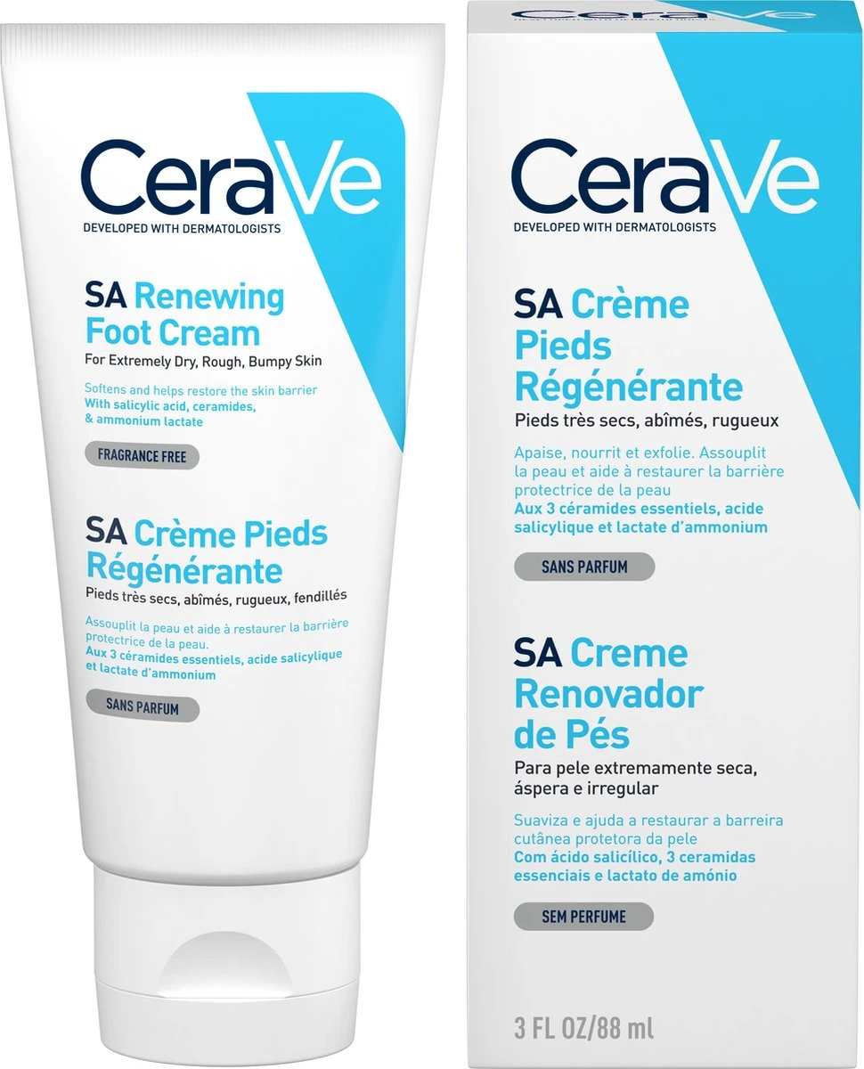 CeraVe - SA Renewing Foot Cream - Voetcrème - Droge En Ruwe Voeten - 88 Ml 3 CeraVe - SA Renewing Foot Cream - Voetcrème - Droge En Ruwe Voeten - 88 Ml