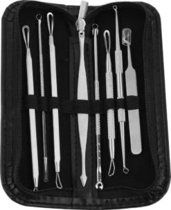 Merkloos Quality XL Set – Mee-eters & Acne Verwijderen – RVS Blackhead Killer – 8 Delig
