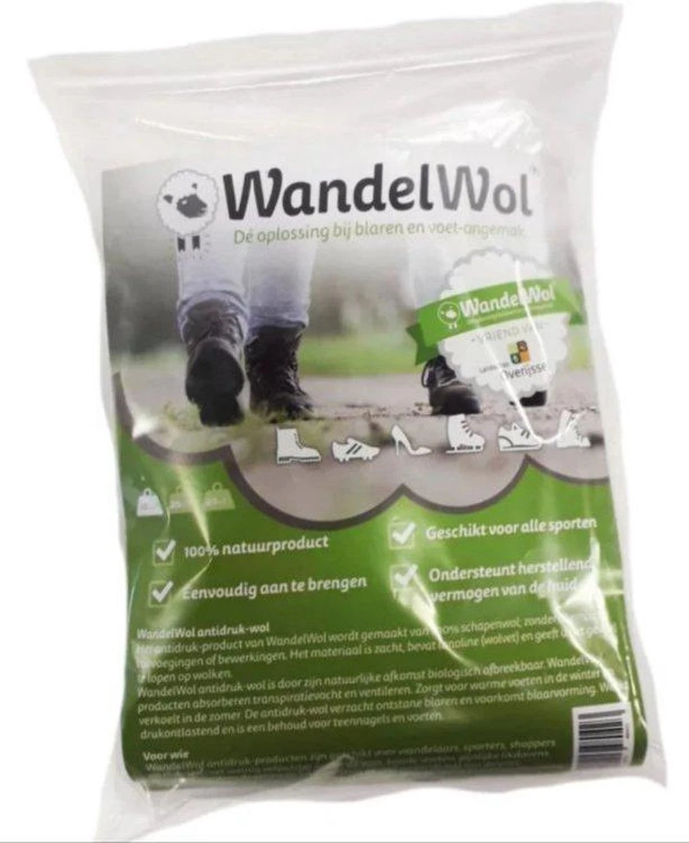 Merkloos WandelWol 40 Gram - De Oplossing Bij Blaren En Voet Ongemak - Antidruk & Antiblaar 3 Merkloos WandelWol 40 Gram - De Oplossing Bij Blaren En Voet Ongemak - Antidruk & Antiblaar