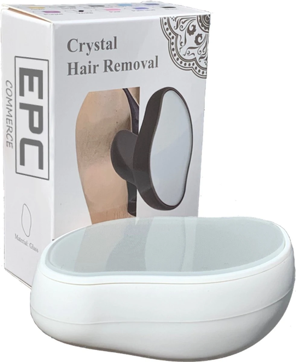 EPC® Crystal Hair Removal - Pijnloos Ontharen - Kristal Haarverwijderaar - Ontharing Kristalpad - Glas - Scrubi - Bleame - Eraser Remover - Armen Benen Bikinilijn - Wit 3 EPC® Crystal Hair Removal - Pijnloos Ontharen - Kristal Haarverwijderaar - Ontharing Kristalpad - Glas - Scrubi - Bleame - Eraser Remover - Armen Benen Bikinilijn - Wit