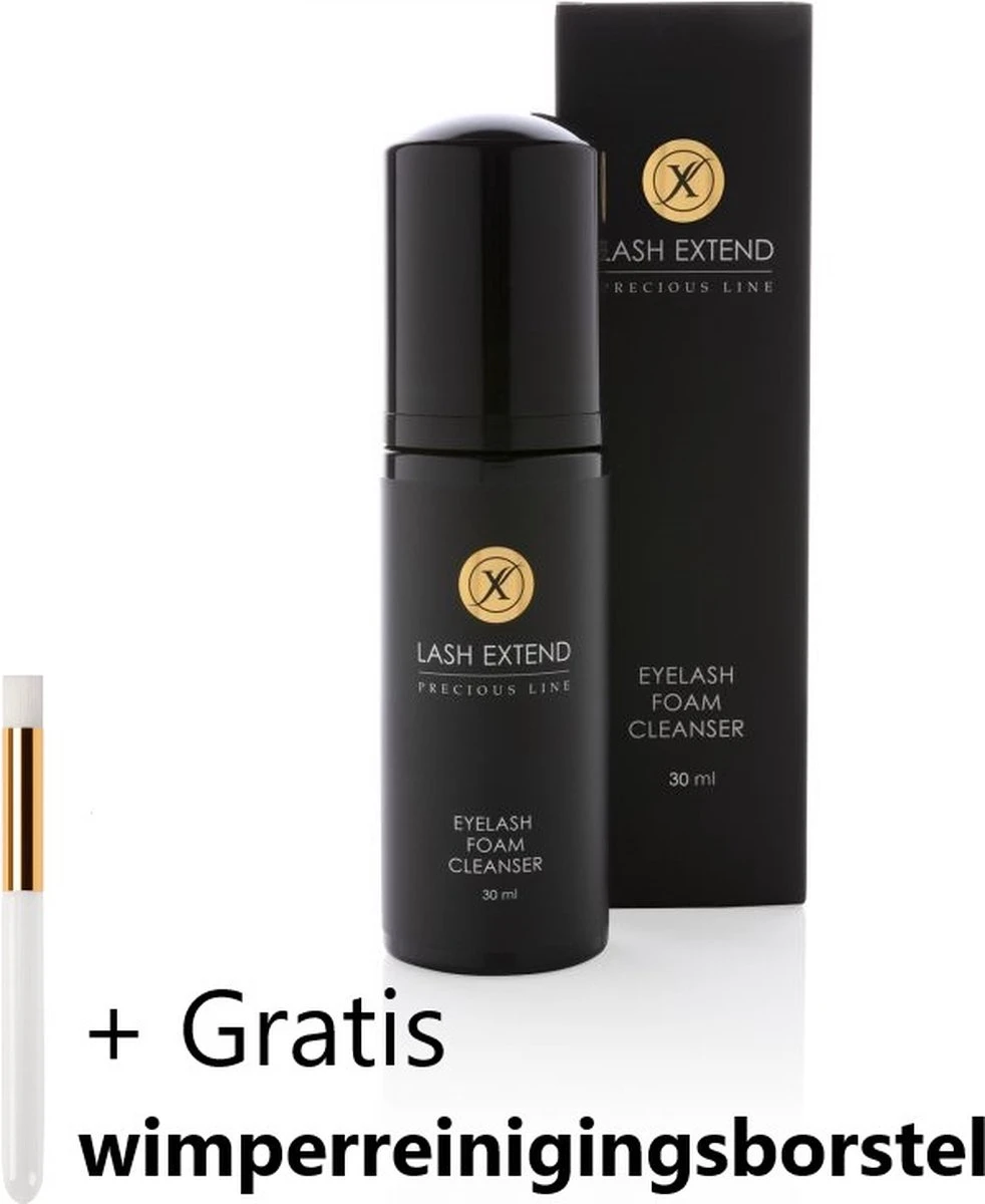 Lash Extend - Foam Cleanser - 30 Ml - Wimper Shampoo NU Met Wimper Reinigingsborstel - Lash Foam Shampoo - Lash Soap - Wimper Zeep - Cleanser For Eyelashes - Wimper Schuim - Wimper Reiniging- Olievrij 3 Lash Extend - Foam Cleanser - 30 Ml - Wimper Shampoo NU Met Wimper Reinigingsborstel - Lash Foam Shampoo - Lash Soap - Wimper Zeep - Cleanser For Eyelashes - Wimper Schuim - Wimper Reiniging- Olievrij