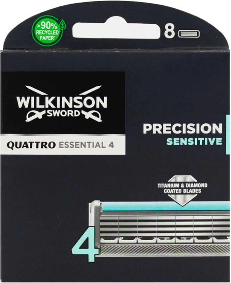Wilkinson Sword Quattro Titanium Sensitive Razor Blades - 8pcs 4 Wilkinson Sword Quattro Titanium Sensitive Razor Blades - 8pcs - Afbeelding 2
