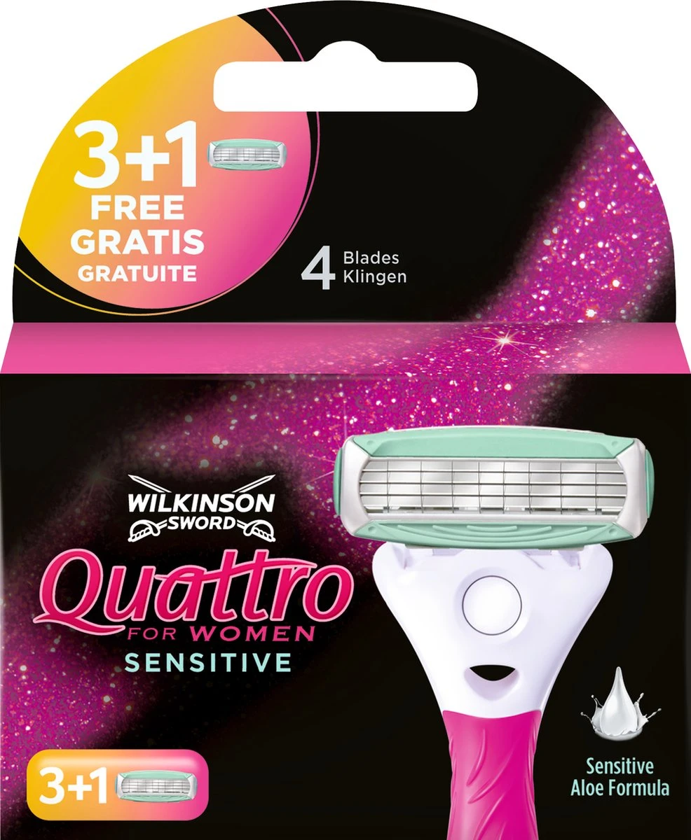 Wilkinson Woman Scheermesjes Quattro Sensitive 4 Stuks 8 Wilkinson Woman Scheermesjes Quattro Sensitive 4 Stuks - Afbeelding 6
