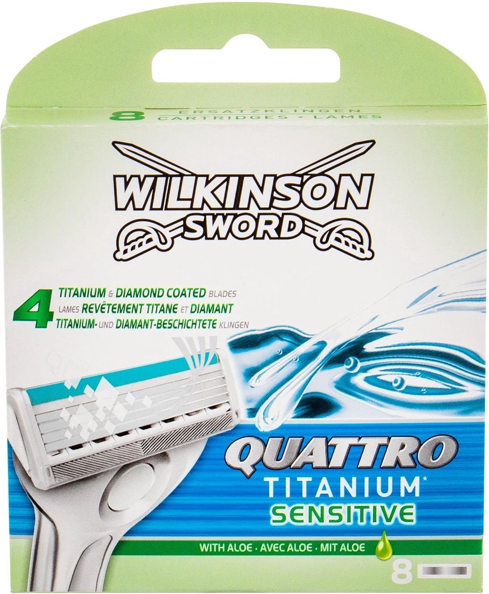 Wilkinson Sword Quattro Titanium Sensitive Razor Blades - 8pcs 3 Wilkinson Sword Quattro Titanium Sensitive Razor Blades - 8pcs